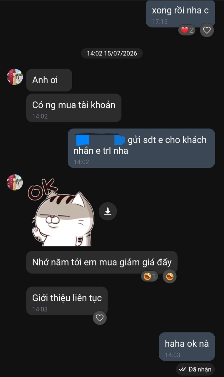 Tin nhắn khách hàng 1